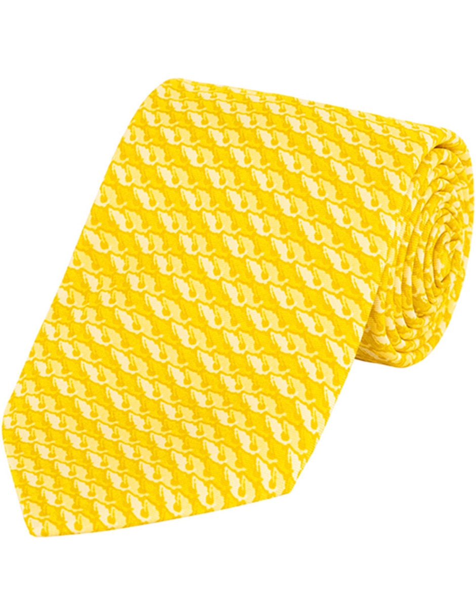Corbata regular de seda gráfico para hombre