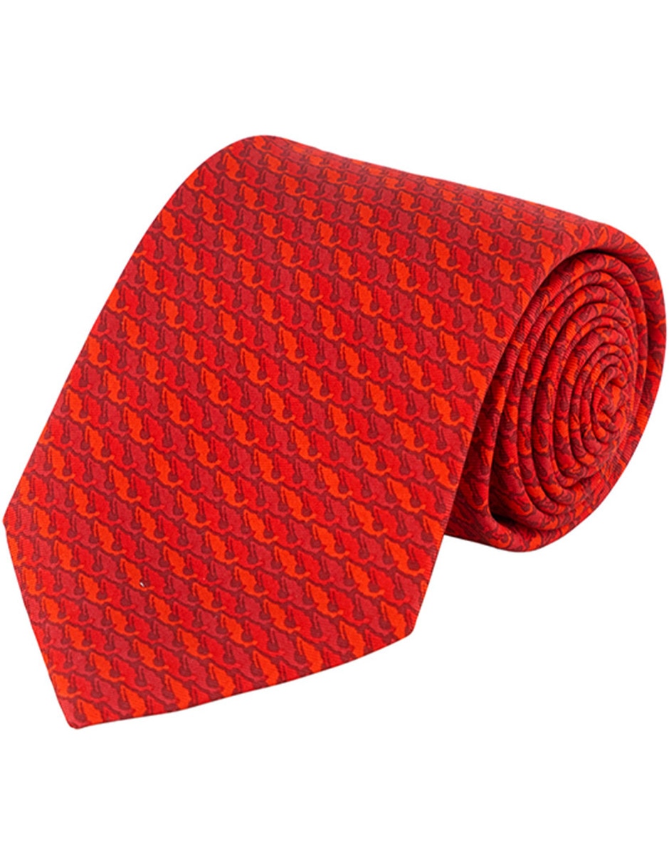 Corbata regular de seda gráfico para hombre