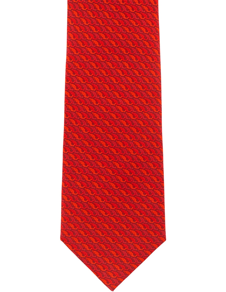 Corbata regular de seda gráfico para hombre 2
