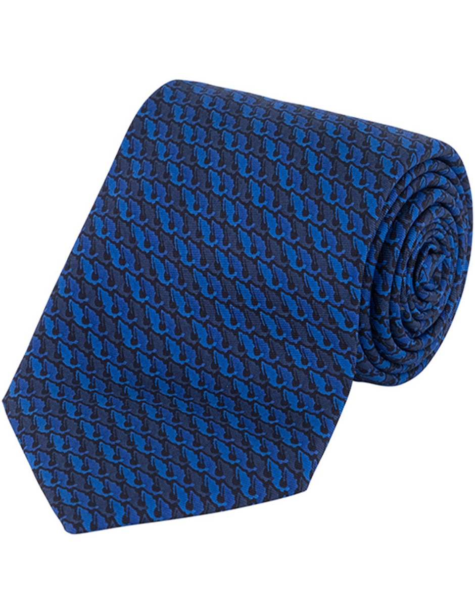 Corbata regular de seda gráfico para hombre