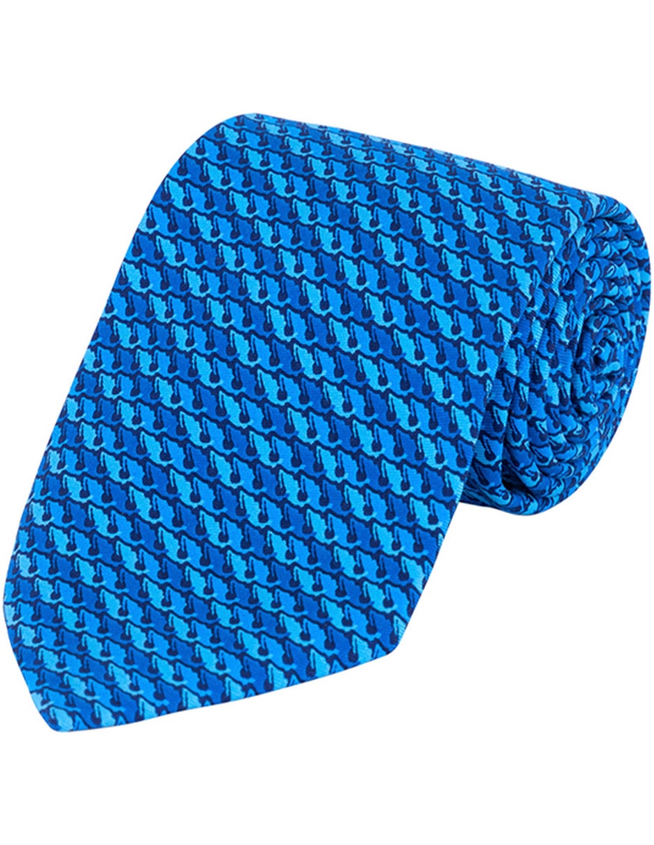 Corbata regular de seda gráfico para hombre