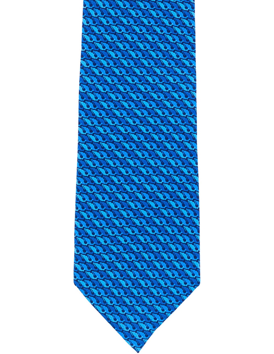 Corbata regular de seda gráfico para hombre 2