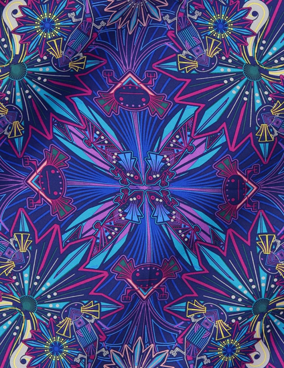 Mascada con estampado gráfico 2