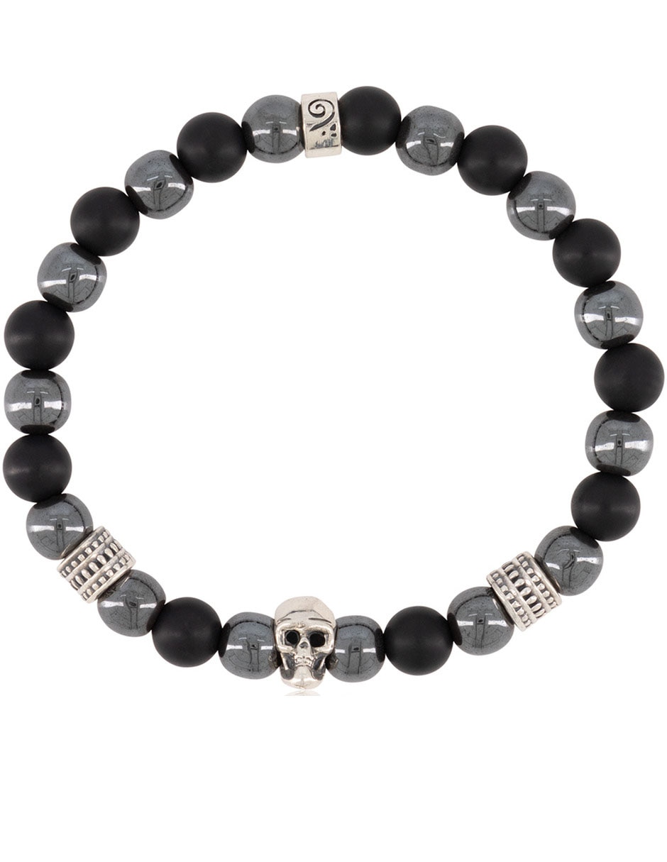 Pulsera de plata con acabado mate 2