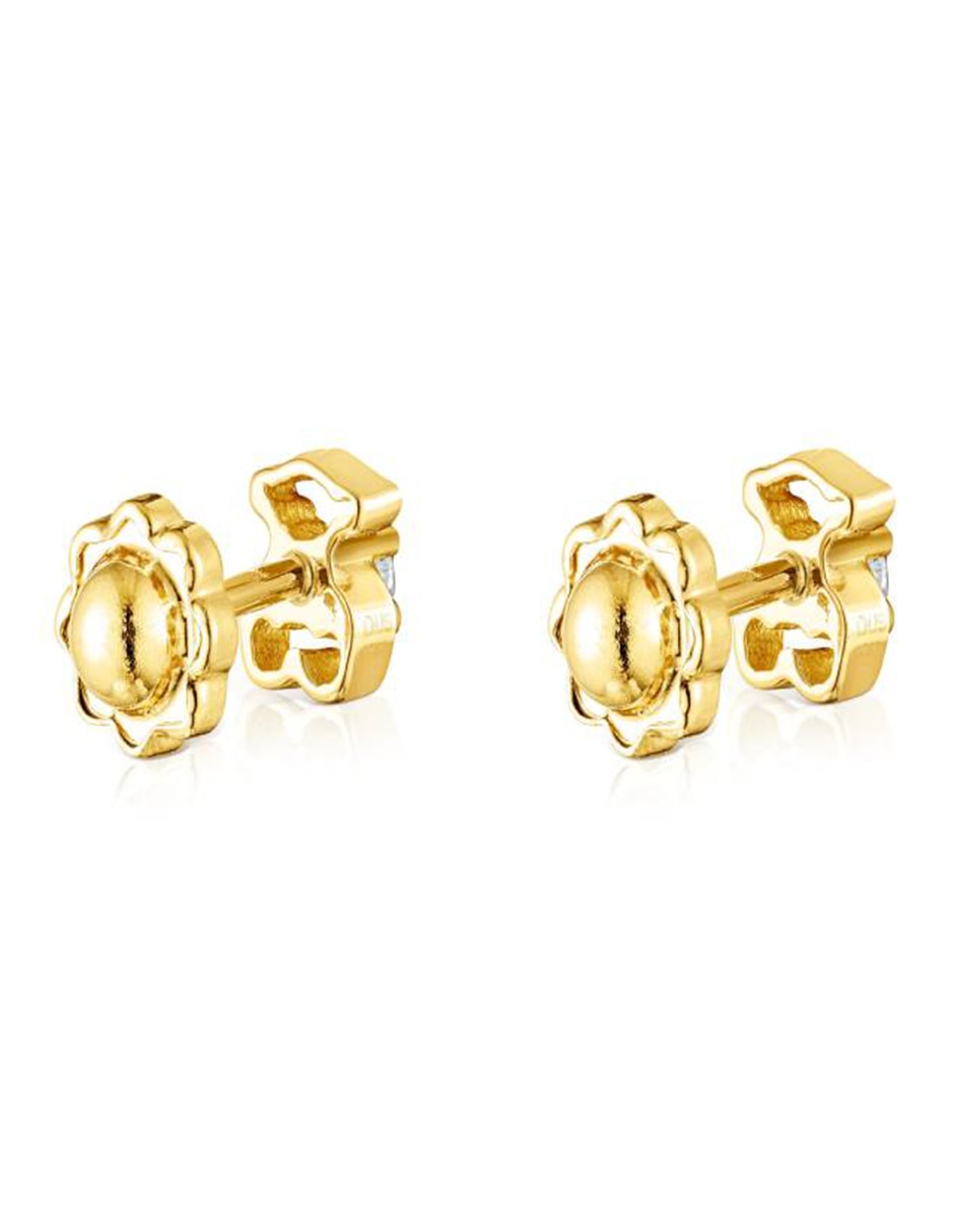 Aretes de oso Silueta con acabado brillante diamante 2