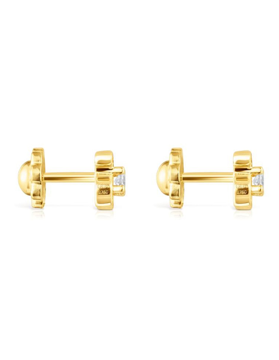 Aretes de oso Silueta con acabado brillante diamante 3