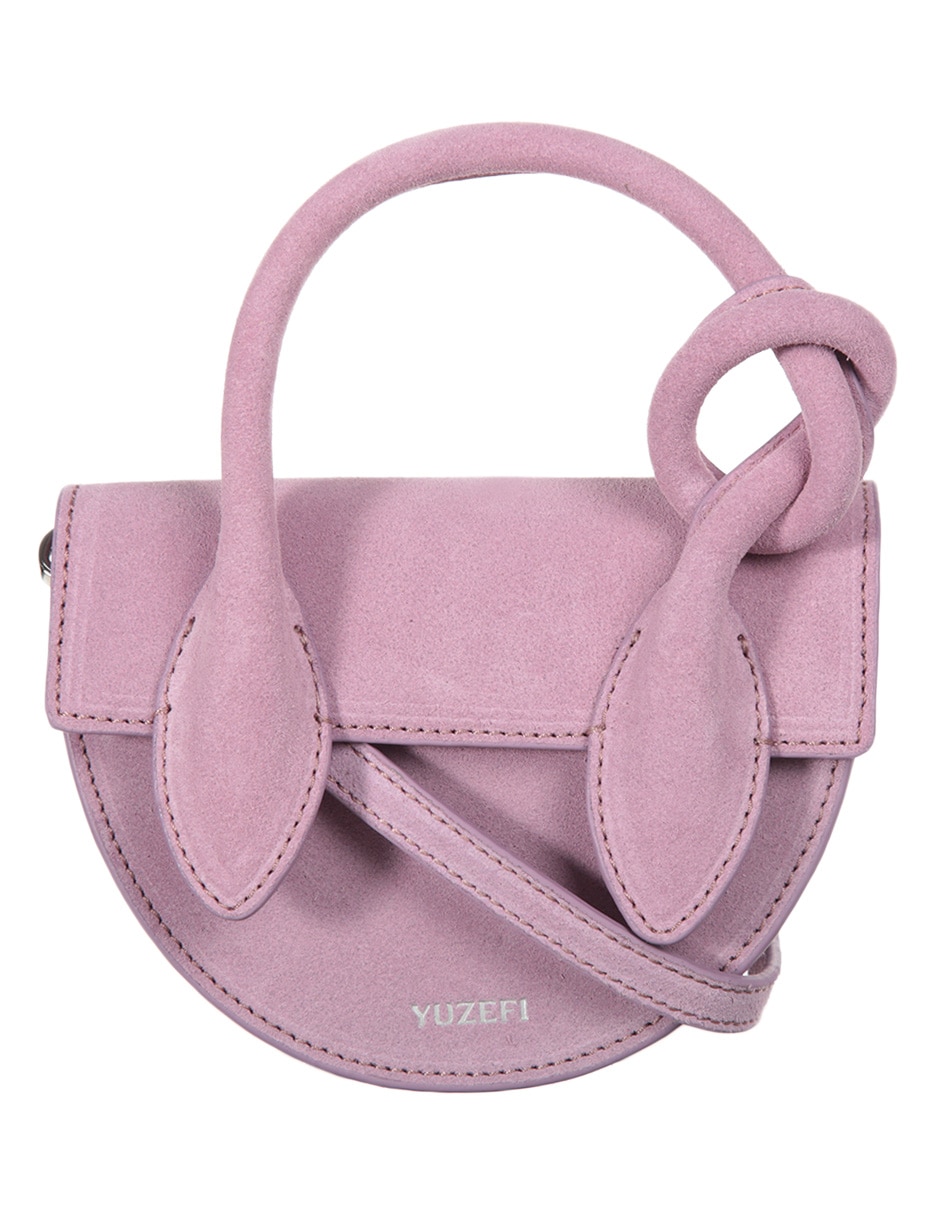 Bolsa bowler de gamuza para mujer
