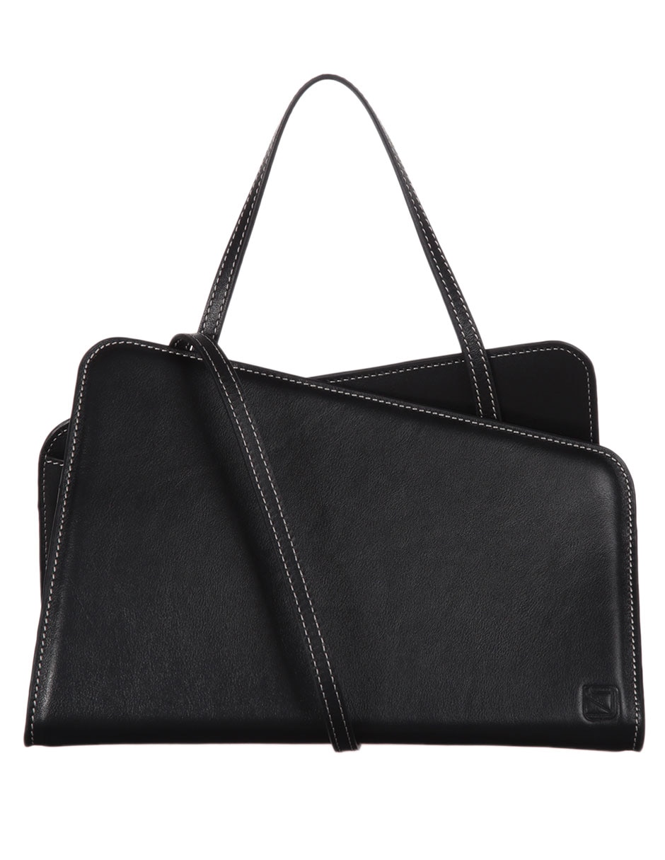 Bolsa satchel de piel para mujer