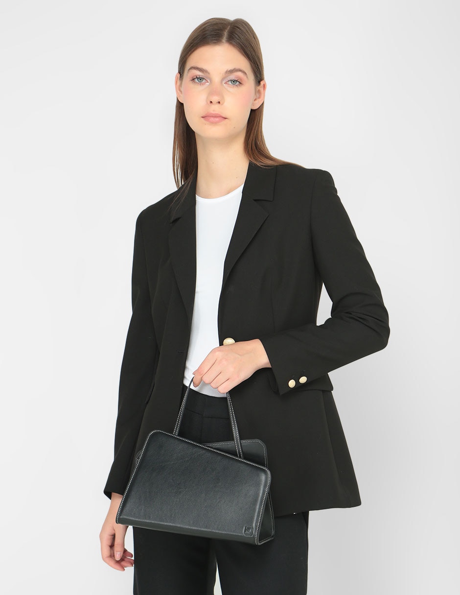 Bolsa satchel de piel para mujer 5
