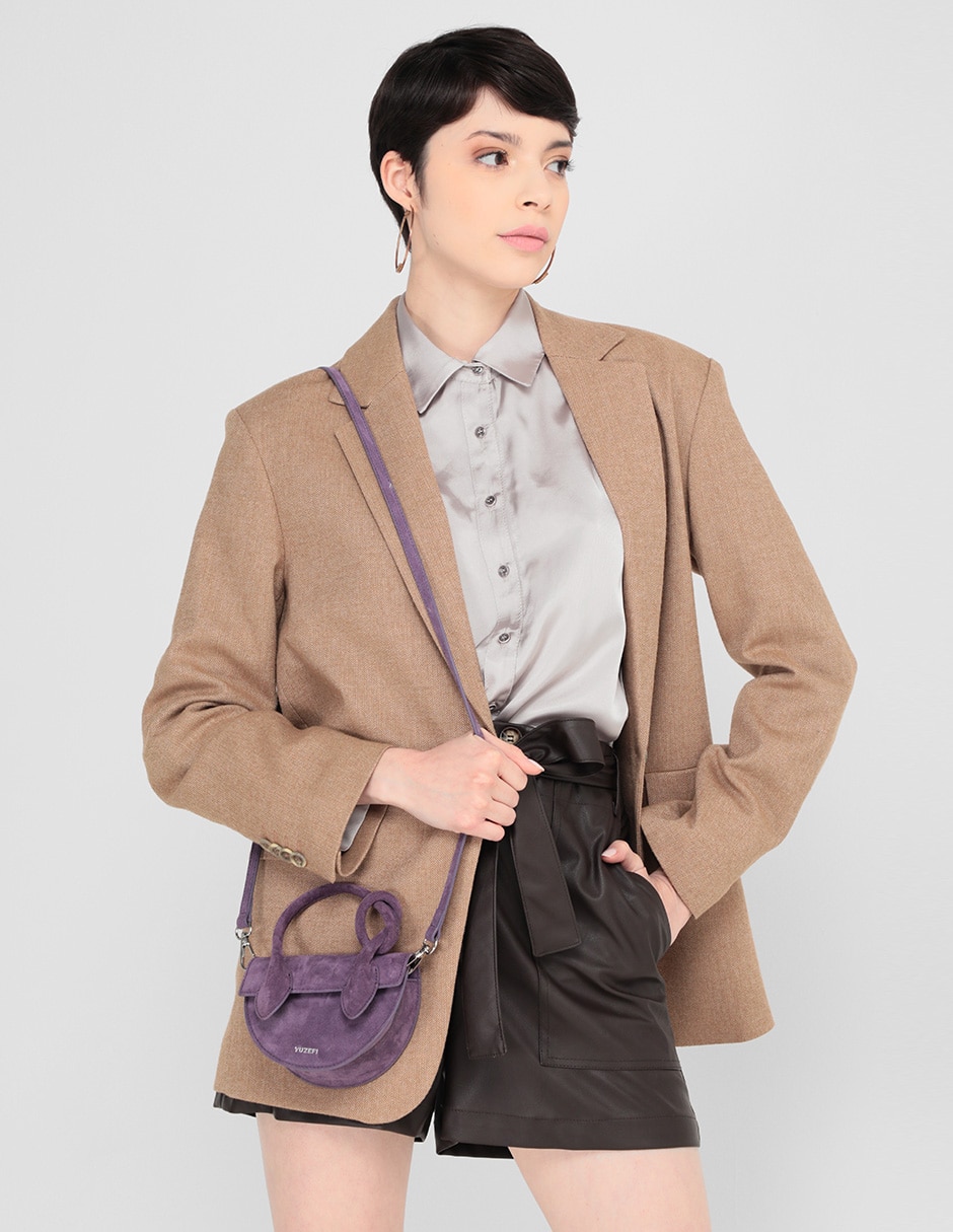Bolsa crossbody de gamuza para mujer 5