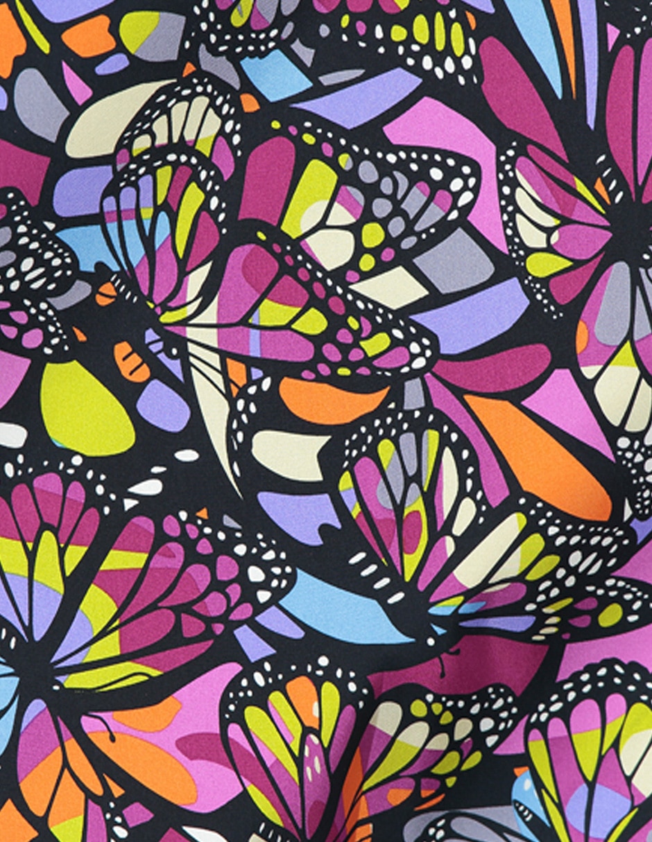 Mascada con estampado mariposas 2