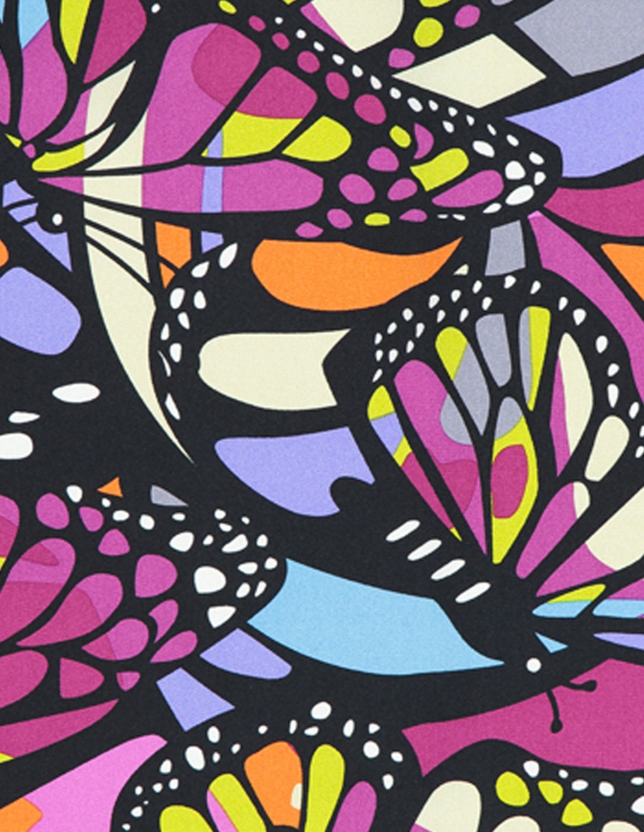 Mascada con estampado mariposas 2