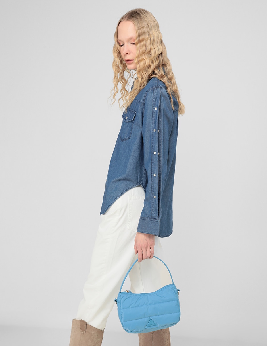 BOLSO COL I NYLON, AZUL CLARO