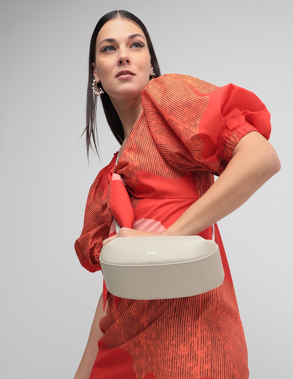 Bolsa crossbody Dinner Roll de piel para mujer 6
