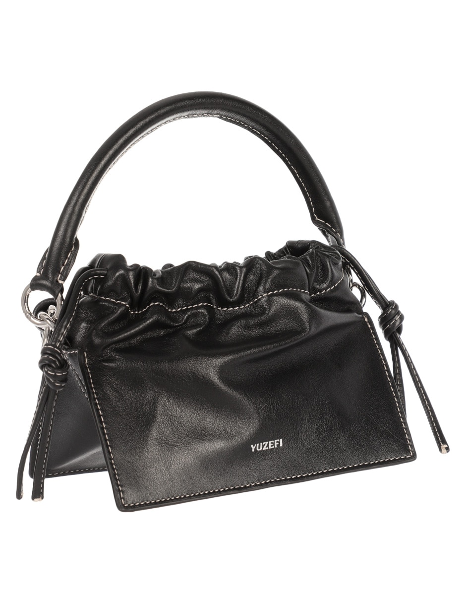 Bolsa satchel Mini Bom de piel para mujer 2