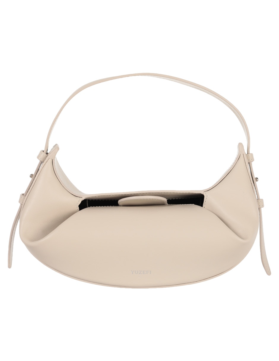 Bolsa flap Mini Fortune Cookie de piel para mujer