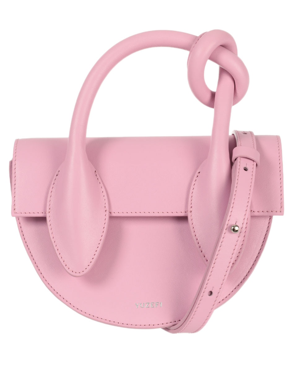 Bolsa flap Pretzel de piel para mujer
