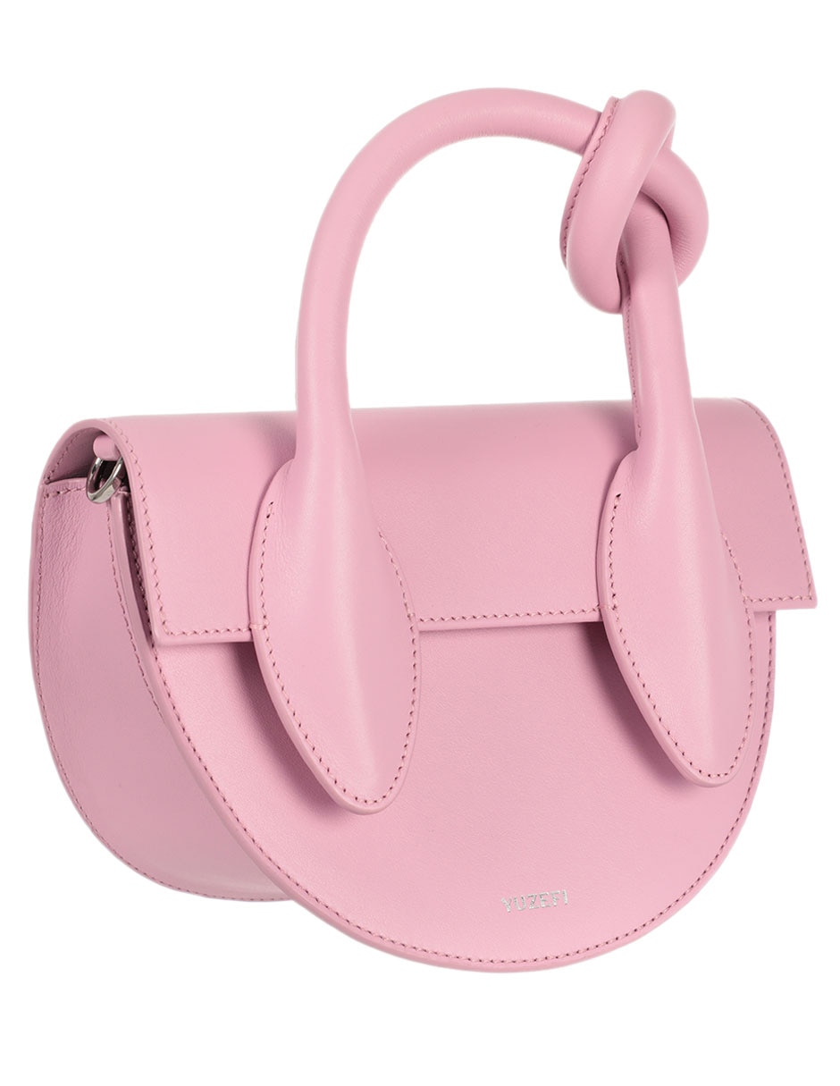 Bolsa flap Pretzel de piel para mujer 2