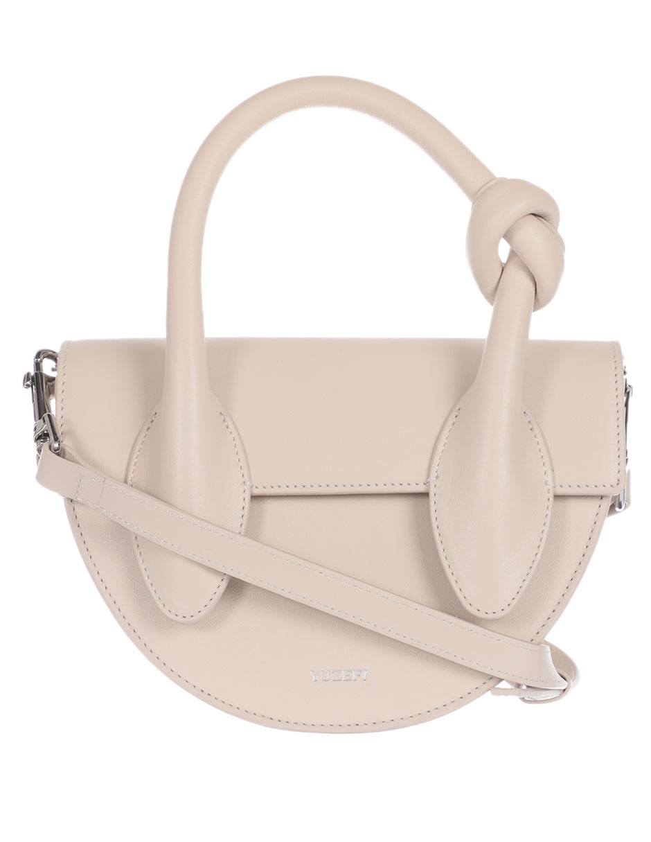 Bolsa crossbody Pretzel de piel para mujer