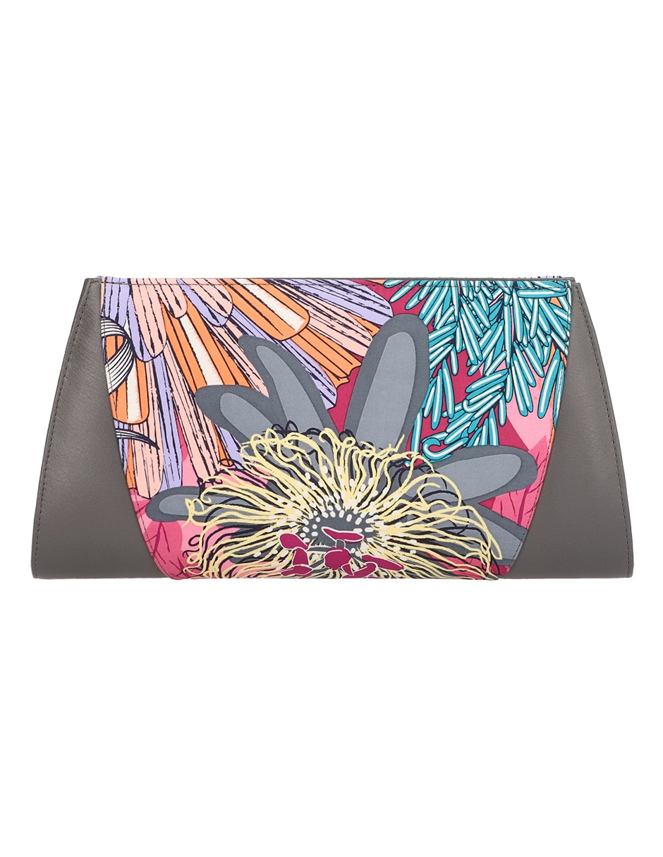 Bolsa clutch de seda para mujer
