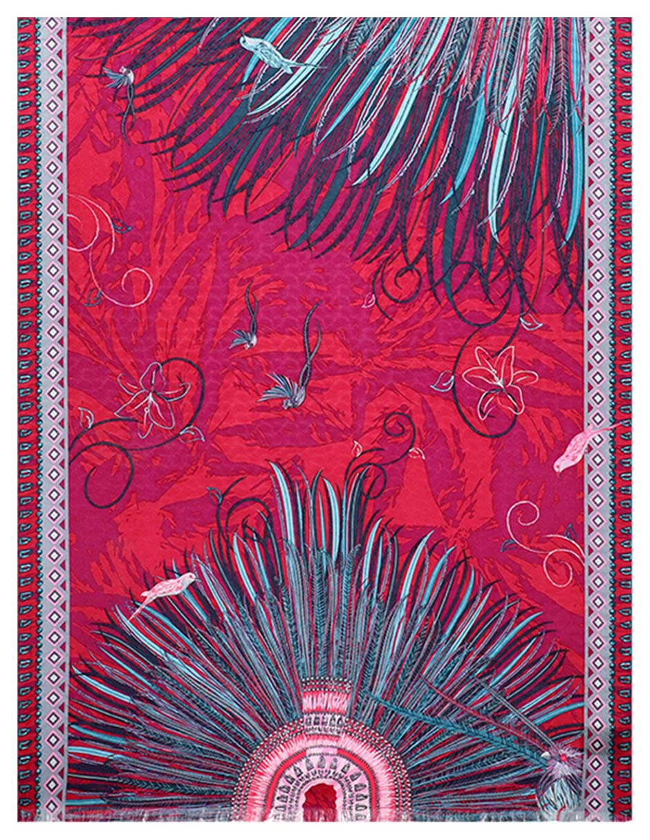 Mascada con estampado gráfico