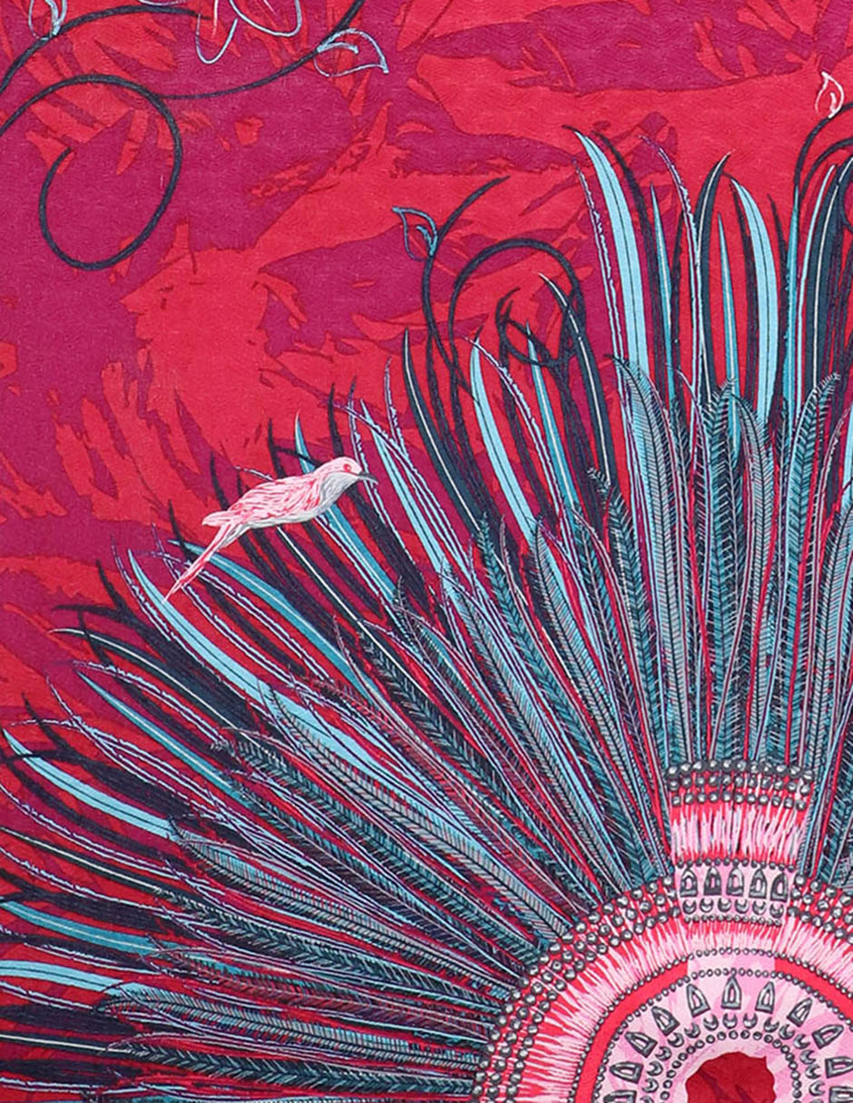 Mascada con estampado gráfico 2