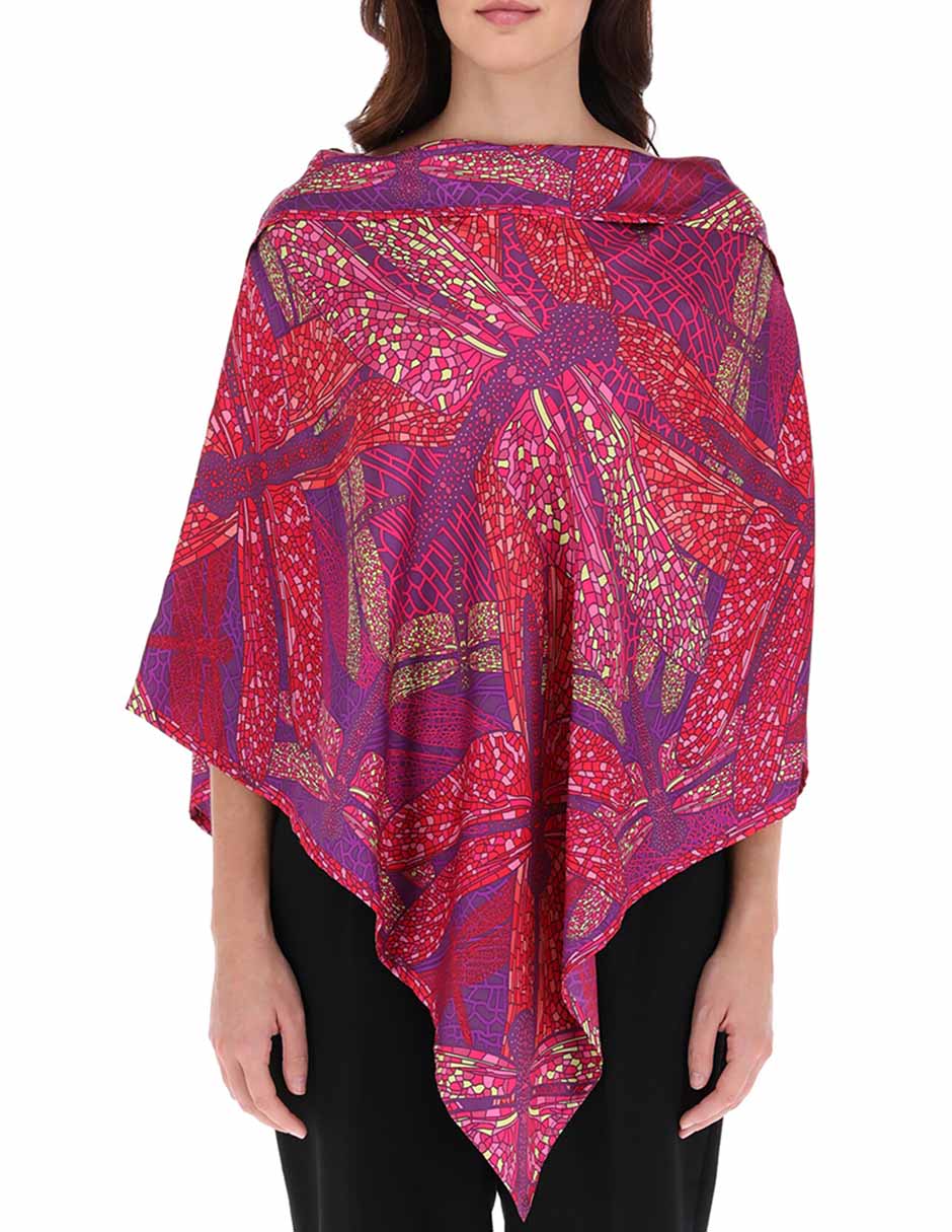 Poncho estampado
