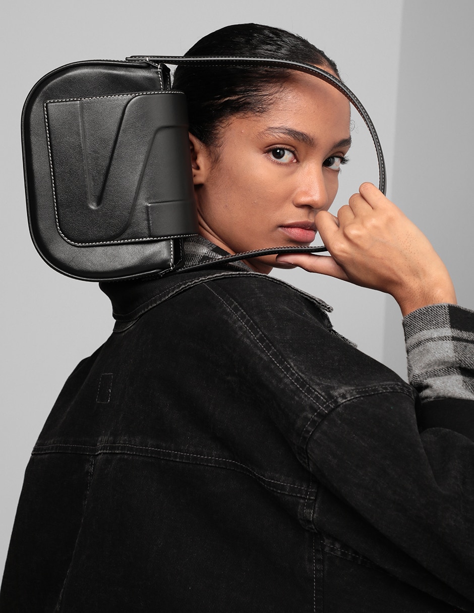 Bolsa flap Koko de piel para mujer 5