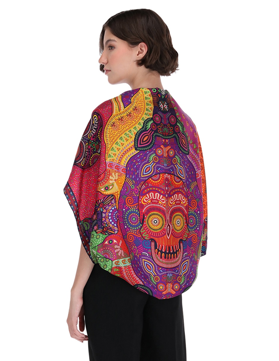 Mascada con estampado gráfico 1