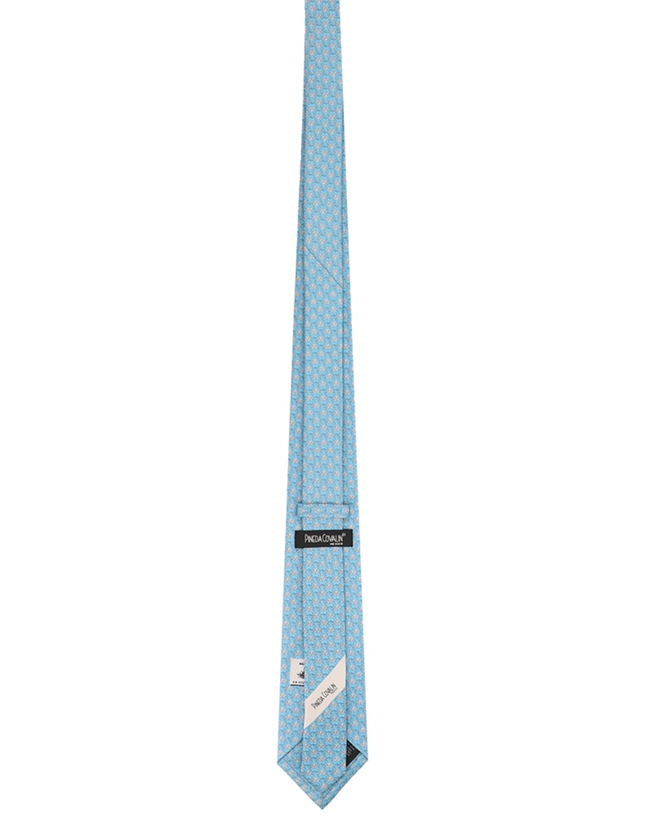 Corbata regular de seda estampado gráfico para hombre 2