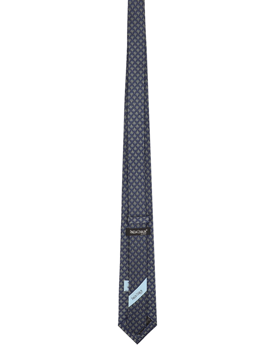 Corbata regular de seda estampado gráfico para hombre 2