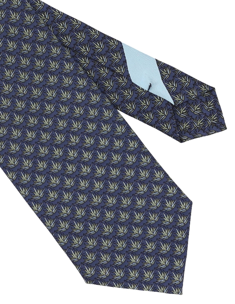 Corbata regular de seda estampado gráfico para hombre 3