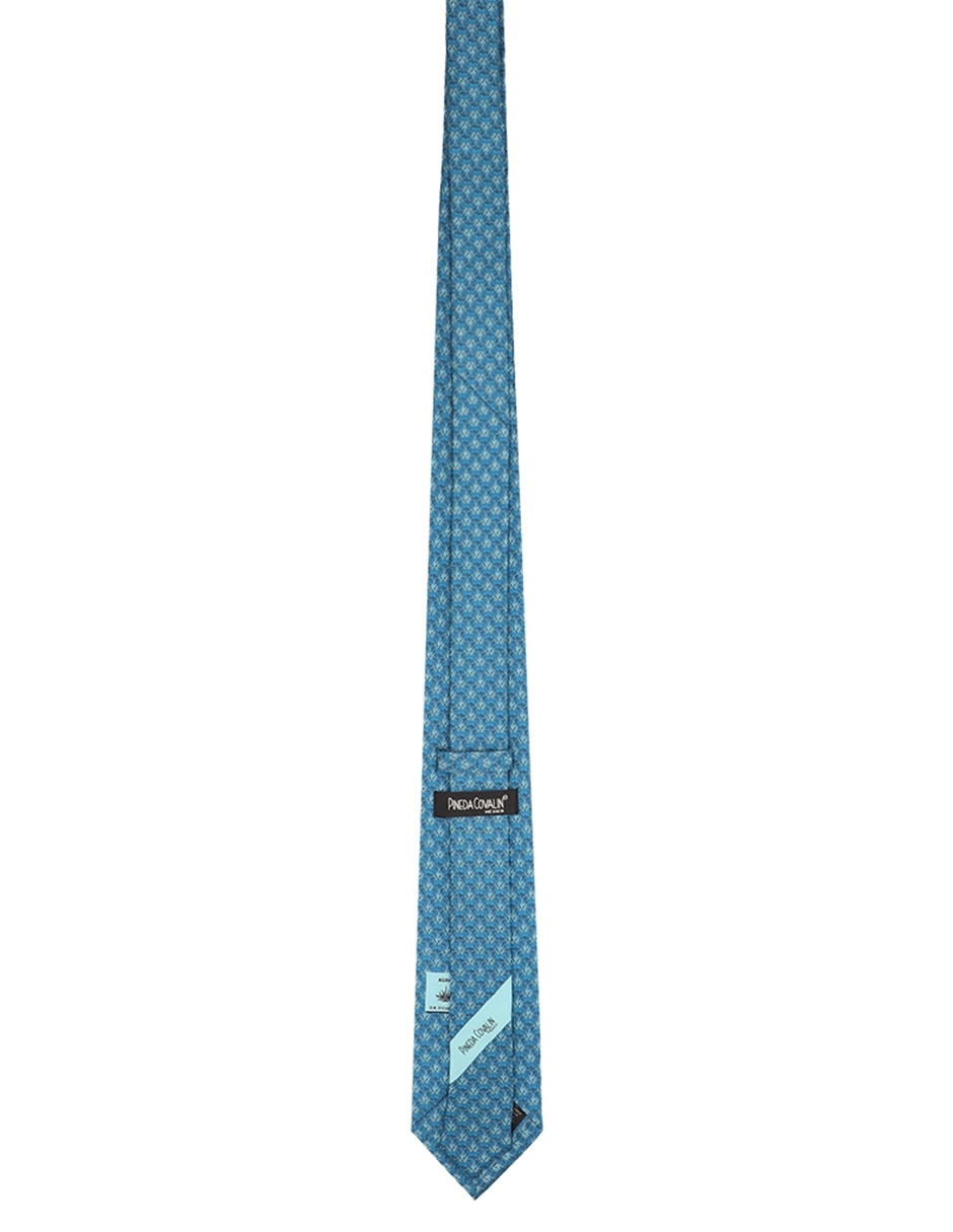 Corbata regular de seda estampado gráfico para hombre 2