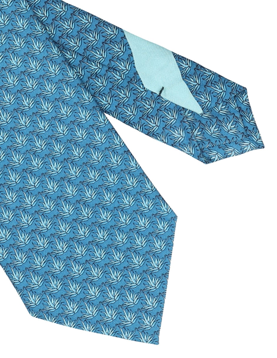 Corbata regular de seda estampado gráfico para hombre 3