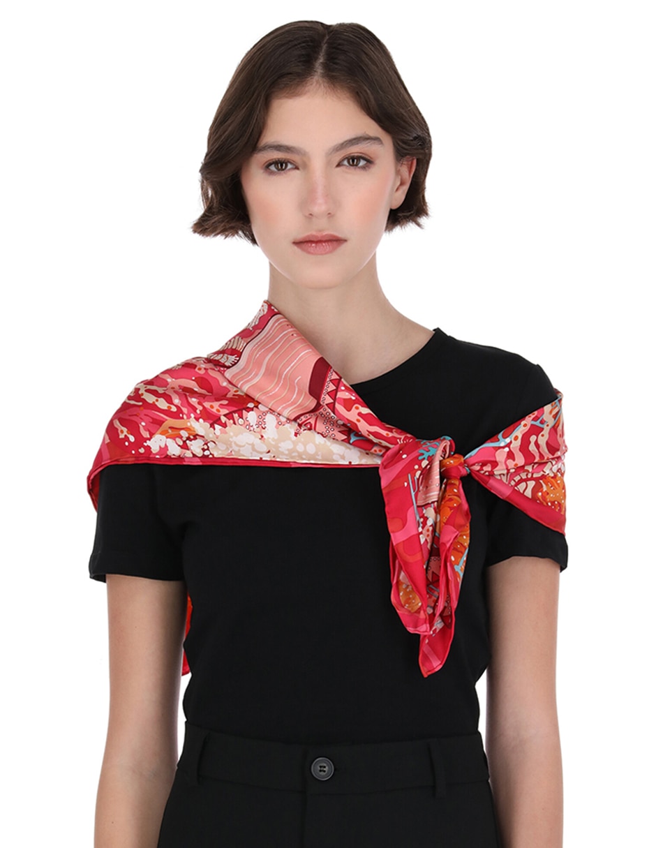 Mascada con estampado gráfico