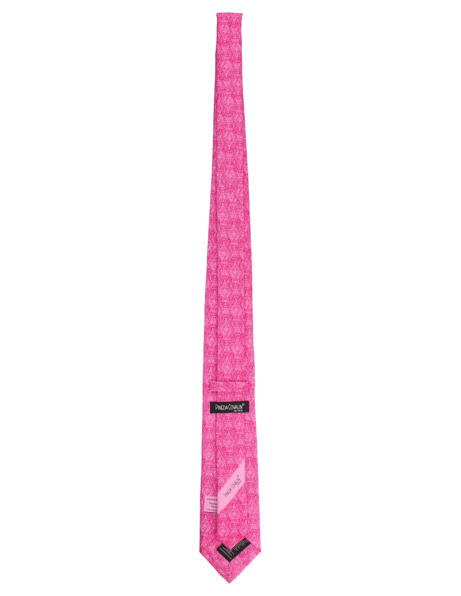 Corbata regular de seda estampado gráfico para hombre 2