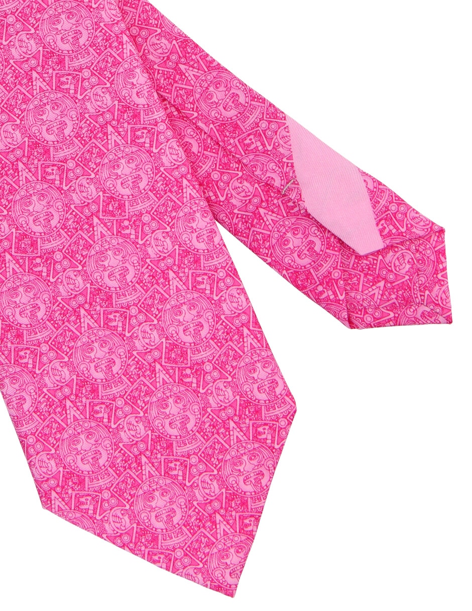 Corbata regular de seda estampado gráfico para hombre 3