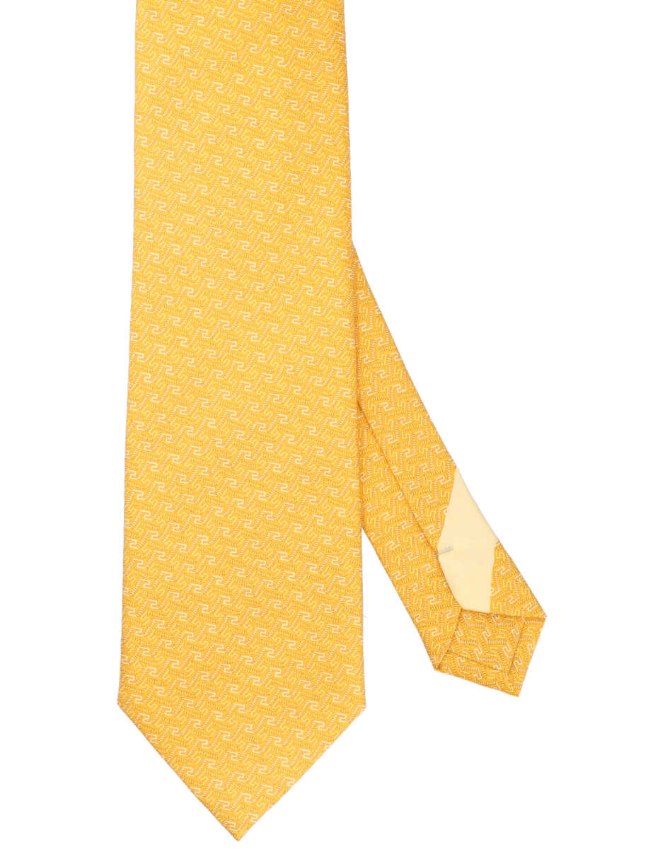 Corbata regular de seda estampado gráfico para hombre