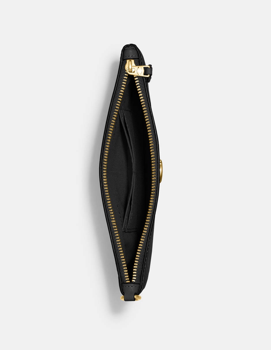 Bolsa wristlet Polished pebble leather de piel para mujer 3