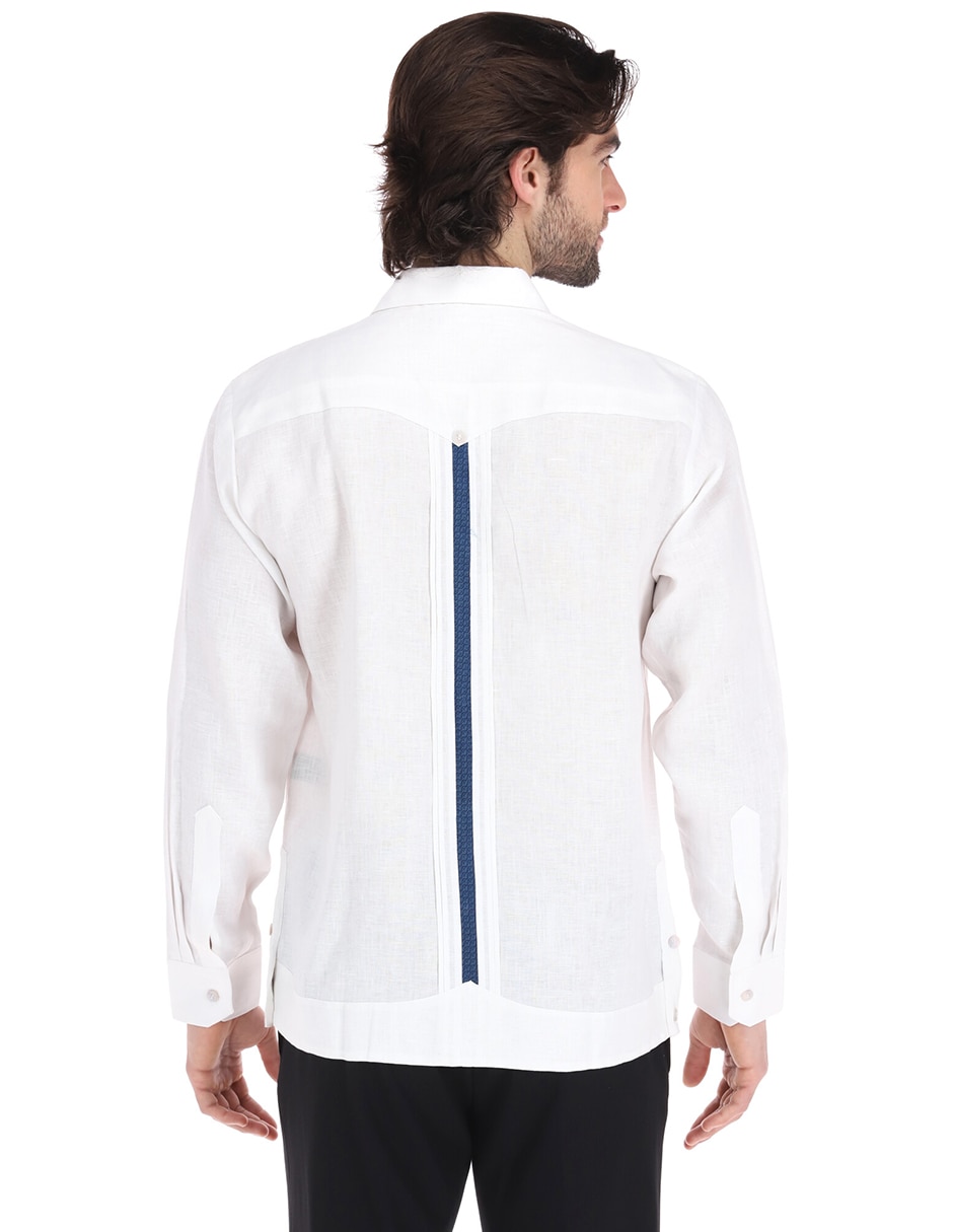 Guayabera manga larga para hombre 2