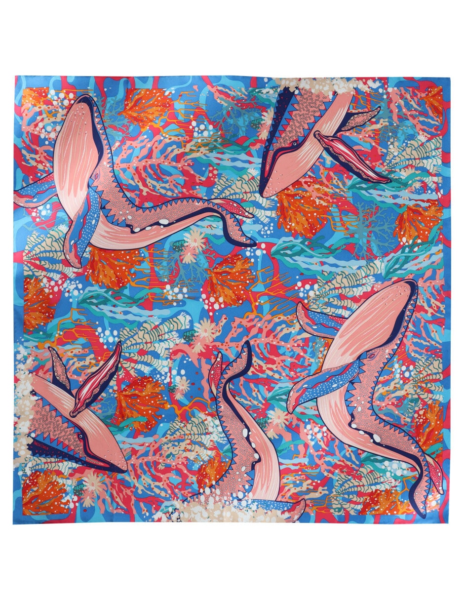 Mascada con estampado gráfico 2