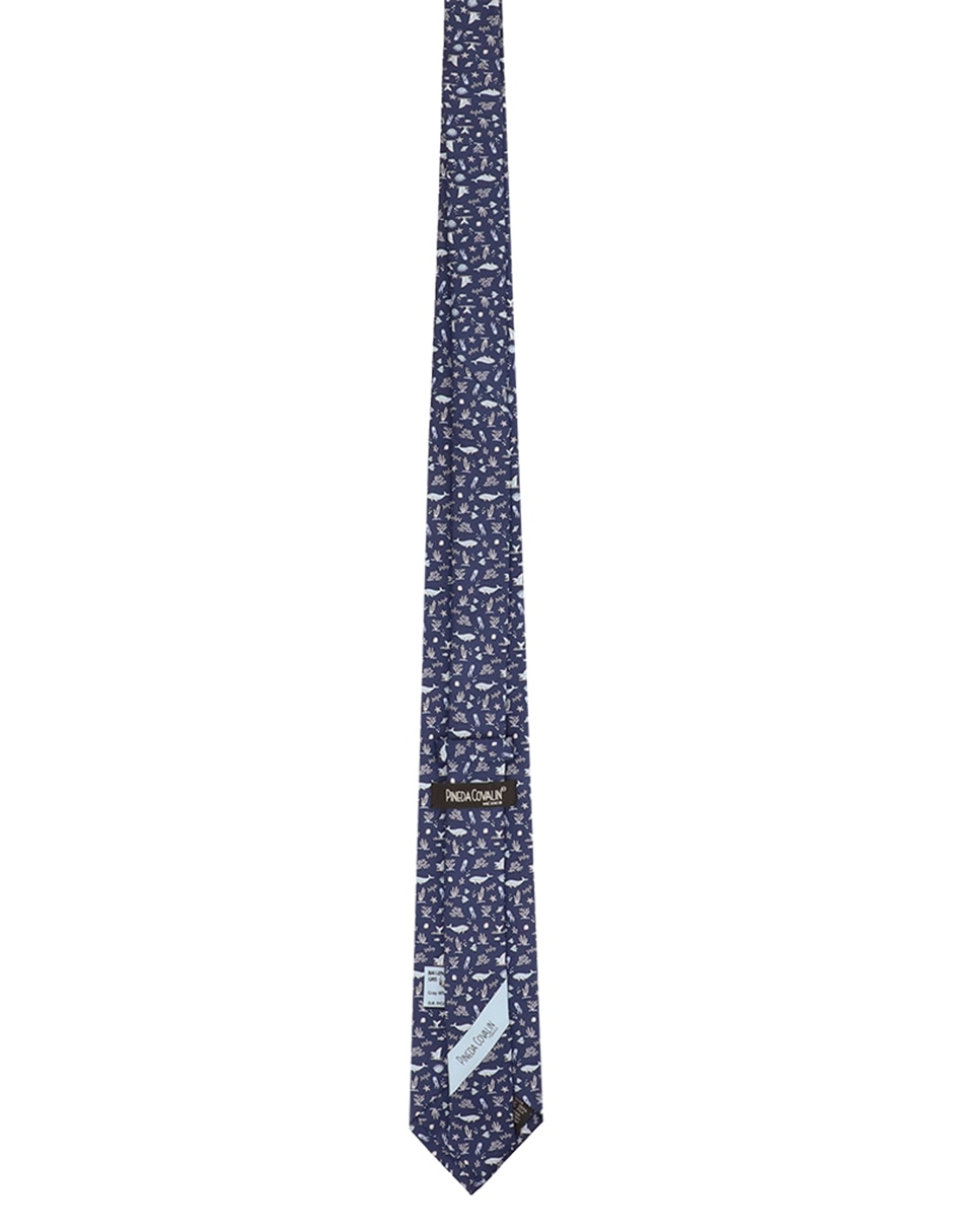 Corbata regular de seda estampado gráfico para hombre 2