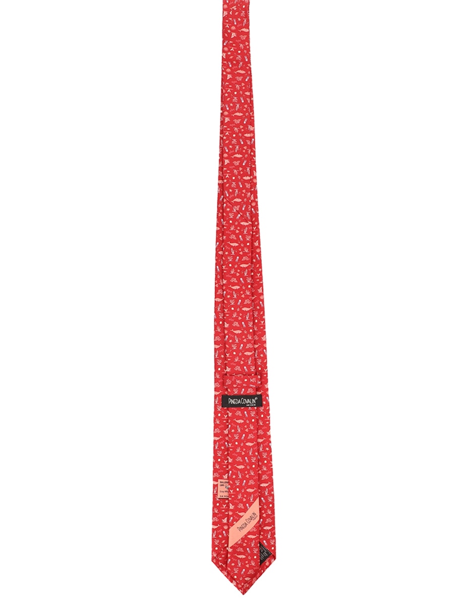 Corbata regular de seda estampado gráfico para hombre 2