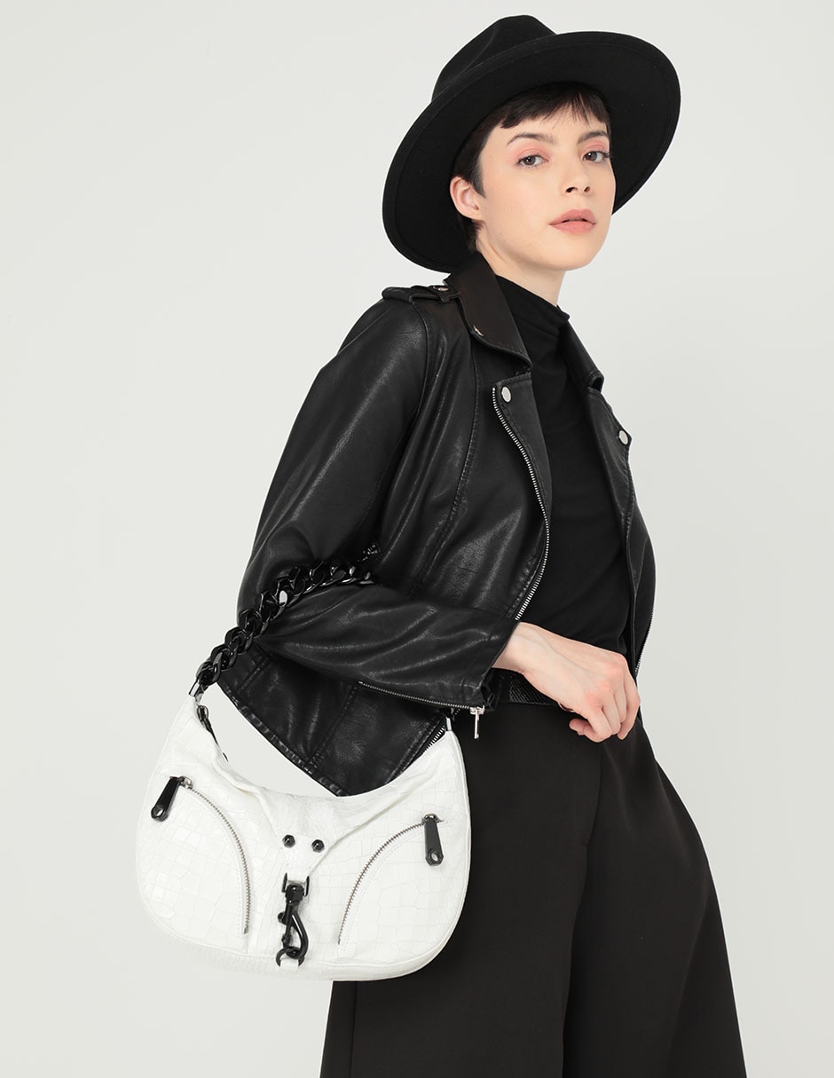 Bolsa shoulder Julian Croissant de piel para mujer 5