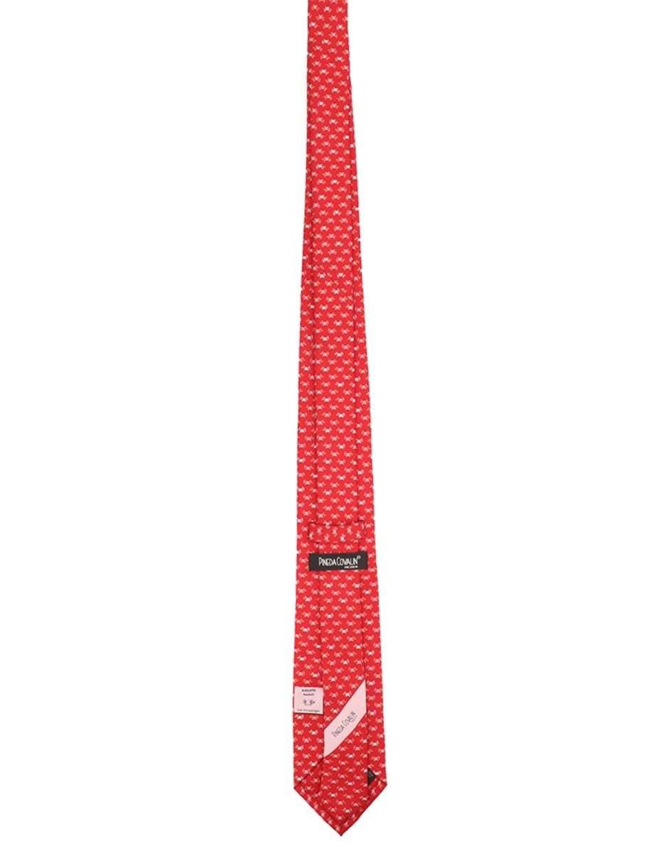 Corbata regular de seda estampado gráfico para hombre 2