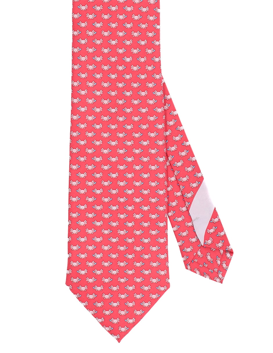 Corbata regular de seda estampado gráfico para hombre 1