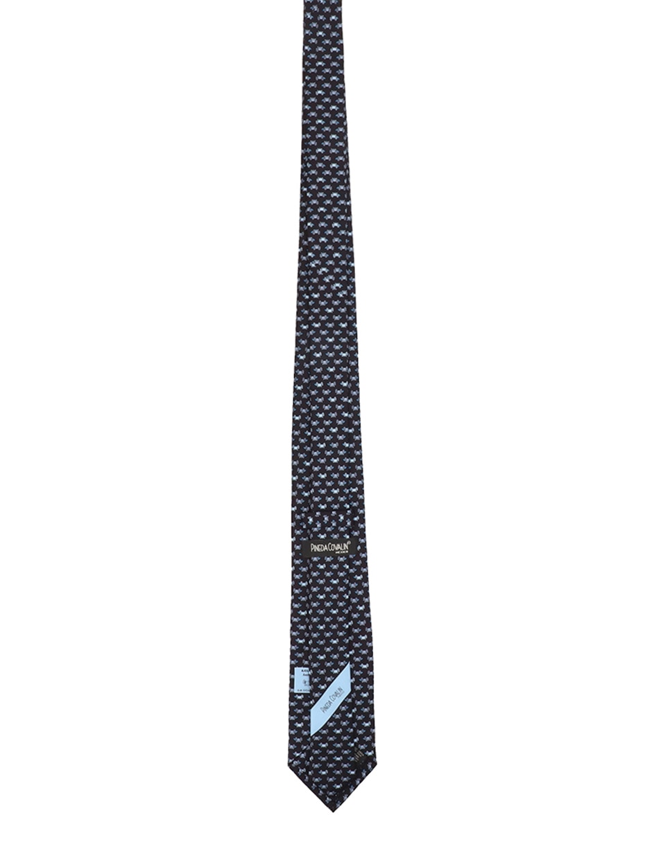Corbata regular de seda estampado gráfico para hombre 2
