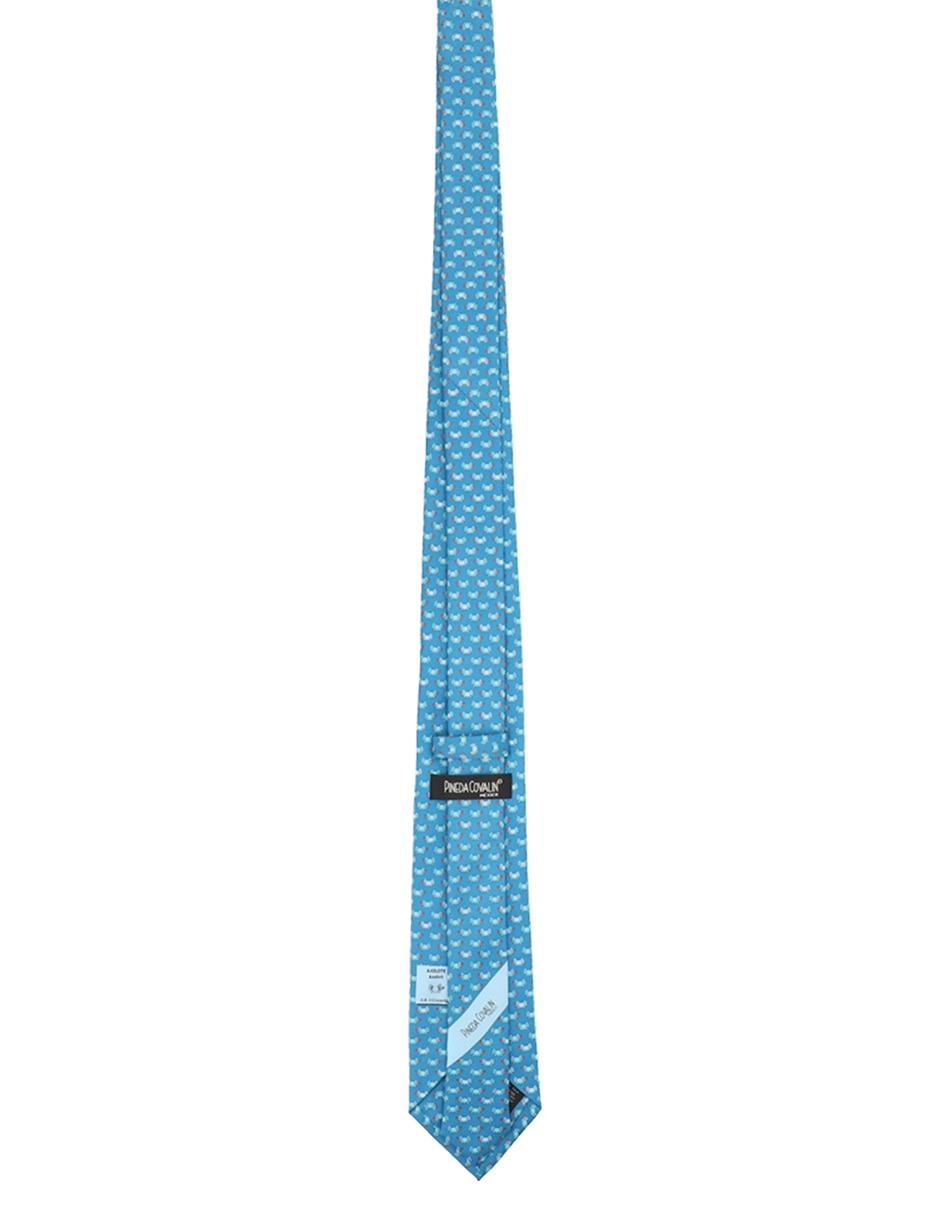 Corbata regular de seda estampado gráfico para hombre 3