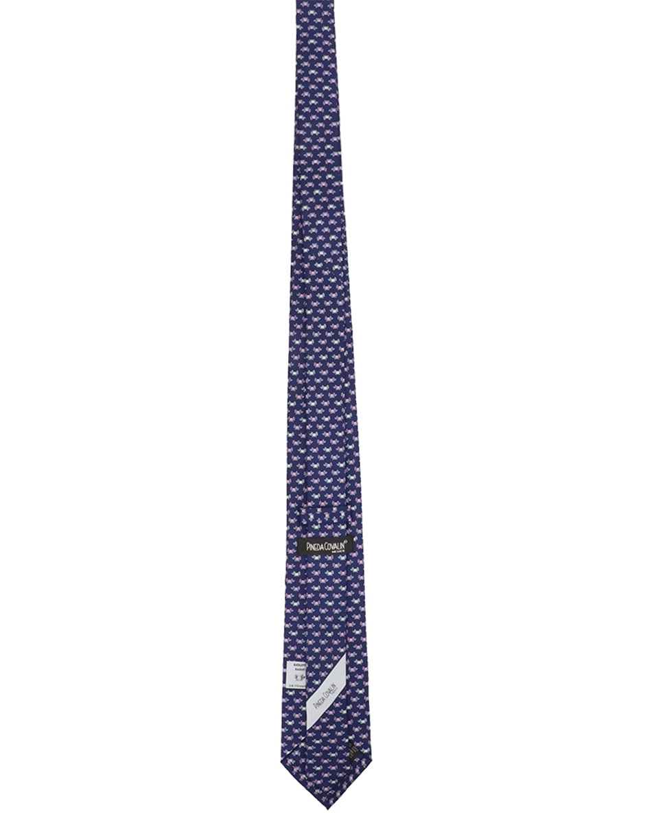 Corbata regular de seda estampado gráfico para hombre 2
