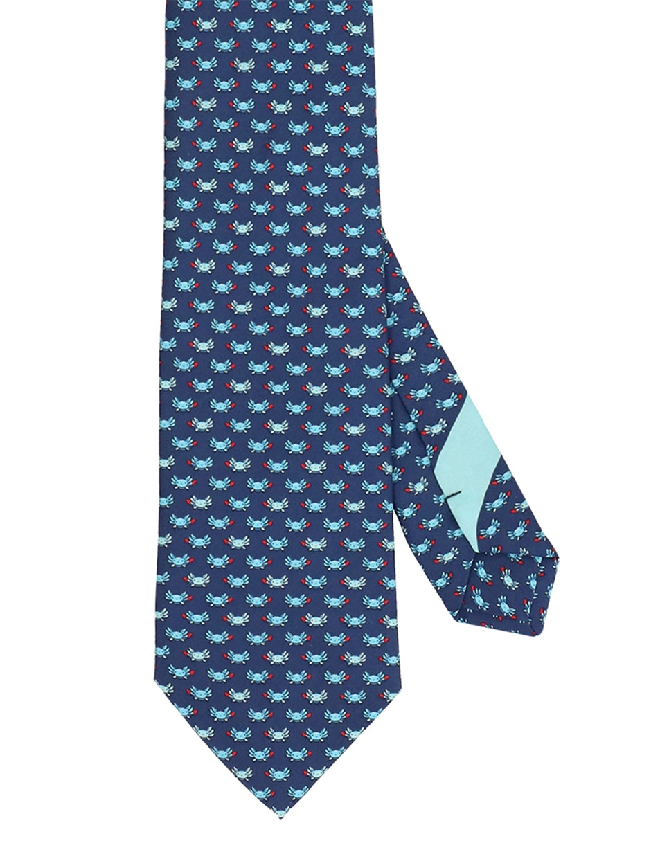 Corbata regular de seda estampado gráfico para hombre